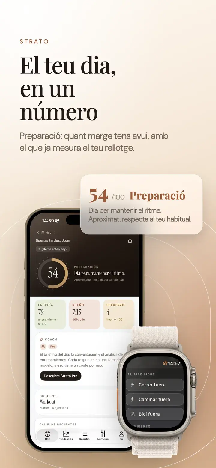 Preparació del dia a iPhone i Apple Watch